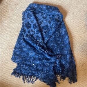 Elegant and warm Blue sparkly sequin Patterned Wrap